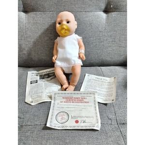 Raffoler Babyville Newborn Girl Doll W/ Birth Certificate